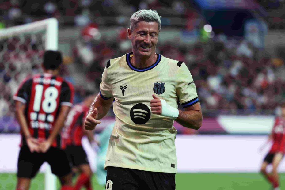Lewandowski es baja ante Mallorca. Foto: Getty Images.